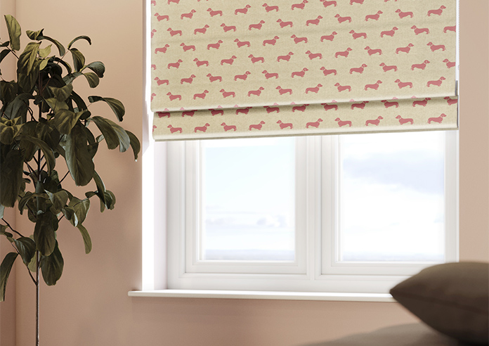 Emily Bond Peggy, Raspberry - Twist&Fit Roman Blind - Image 5